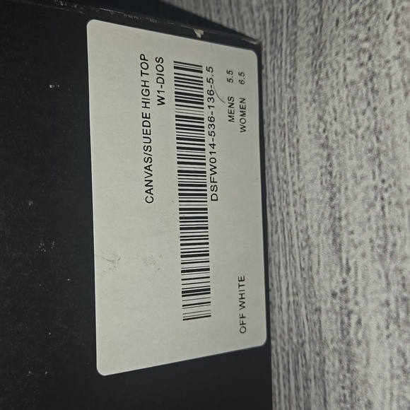 Darc Sport Canvas Suede High Top Sneakers Off White Size Women 6.5 / Men 5.5 NWT - Picture 12 of 13